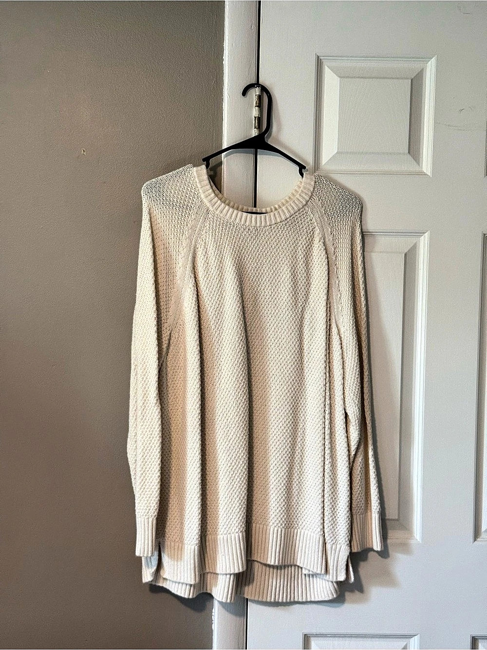 Old Navy Ivory 100% Cotton Knit Sweater Size XL
